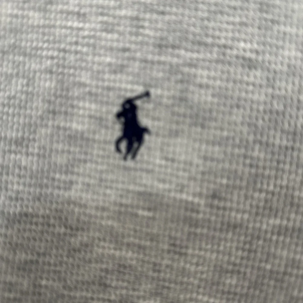 Polo Ralph Lauren Mens Waffle Knit Thermal Shirt‎ 2XL Heather Gray Logo Pullover
